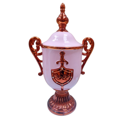 Tibor/Trofeo Porcelana Obba 54 x 31 cm Espada con Escudo (Rosa) 20 in